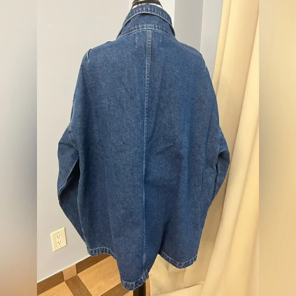 Frame NWT denim windbreaker anorak jacket